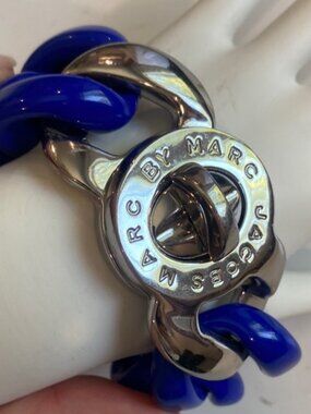Marc By Marc Jacobs Blue and Silver Turn Lock Bracelet